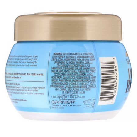 Garnier, Whole Blends, Hydrating Mask, Coconut Water & Vanilla Milk, 10.1 fl oz (300 ml):أقنعة الشعر,العلاجات