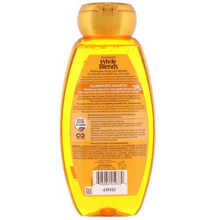 Garnier, Whole Blends, Illuminating Shampoo, Moroccan Argan & Camellia Oils Extracts, 12.5 fl oz (370 ml):بلسم, شامب,