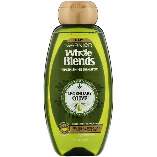 Garnier, Whole Blends, Legendary Olive Replenishing Shampoo, 22 fl oz (650 ml) فوائد