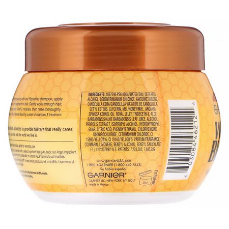Garnier, Whole Blends, Repairing Mask, Honey Treasures, 10.1 fl oz (300 ml):أقنعة الشعر,العلاجات