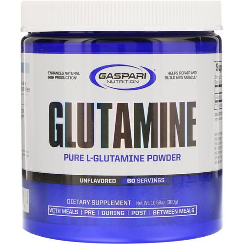 Gaspari Nutrition, Glutamine, Unflavored, 10.58 oz (300 g) فوائد