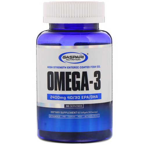 Gaspari Nutrition, Omega-3, 2,400 mg, 60 Softgels فوائد