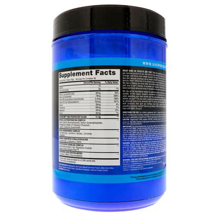 Gaspari Nutrition, SuperPump Max, Blue Raspberry Ice, 1.41 lbs (640 g):الكرياتين م,ن,هيدرات, الكرياتين