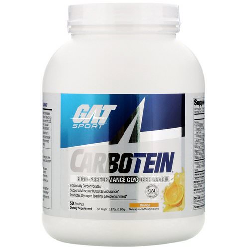 GAT, Carbotein, High Performance Glycogen Loader, Orange, 3.97 lbs (1.80 kg) فوائد