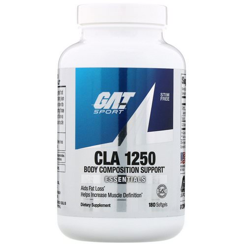 GAT, CLA 1250, Body Composition Support, 180 Softgels فوائد