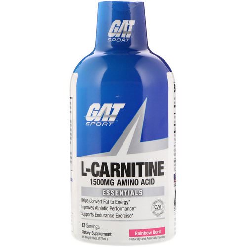 GAT, L-Carnitine, Amino Acid, Rainbow Burst, 1500 mg, 16 oz (473 ml) فوائد