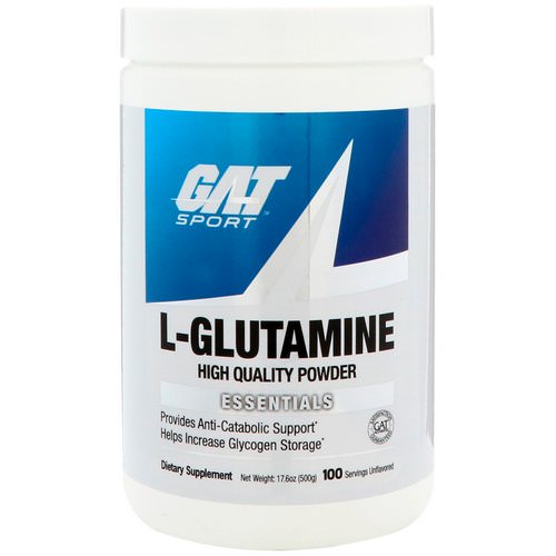 GAT, L-Glutamine, Unflavored, 17.6 oz (500 g) فوائد