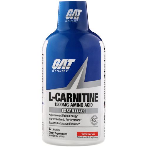 GAT, Liquid L-Carnitine, Watermelon, 1500 mg, 16 oz (473 ml) فوائد