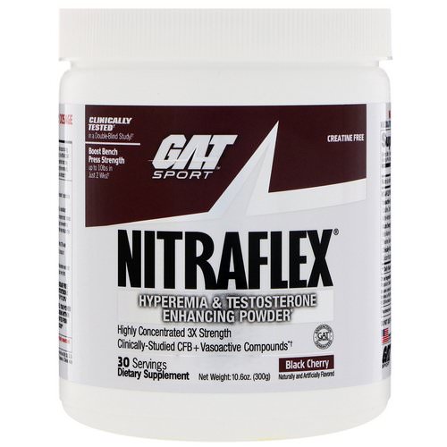 GAT, Nitraflex, Black Cherry, 10.6 oz (300 g) فوائد