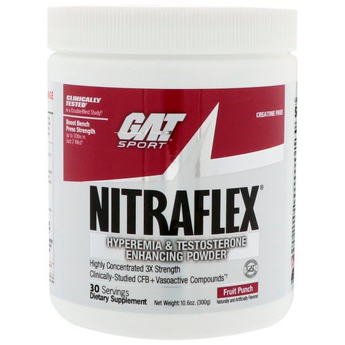 GAT, Nitraflex, Fruit Punch, 10.6 oz (300 g) فوائد