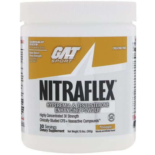 GAT, Nitraflex, Pineapple, 10.6 oz (300 g) فوائد