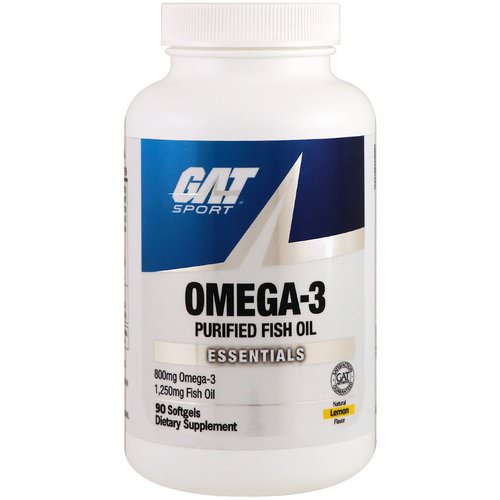 GAT, Omega-3, Lemon, 90 Softgels فوائد