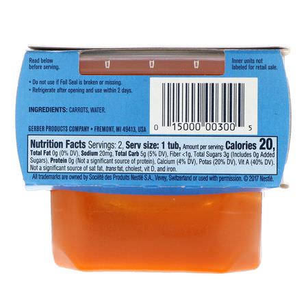 Gerber, 1st Foods, Carrot, 2 Pack, 2 oz (56 g) Each:,جبات, هريس