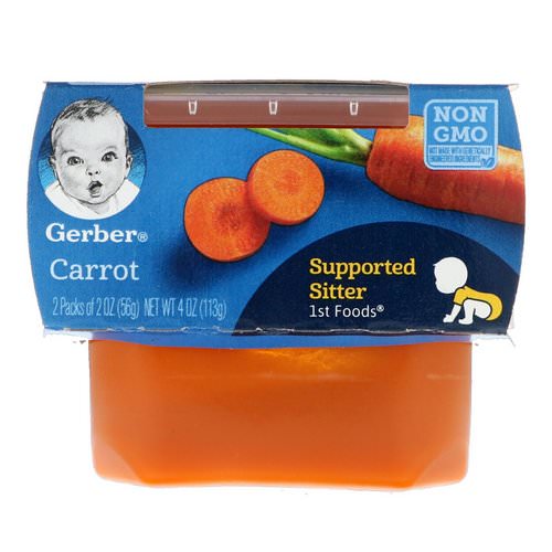 Gerber, 1st Foods, Carrot, 2 Pack, 2 oz (56 g) Each فوائد