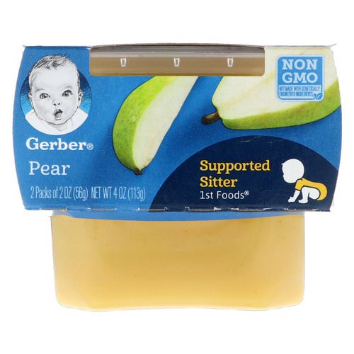 Gerber, 1st Foods, Pear, 2 Pack, 2 oz (56 g) Each فوائد
