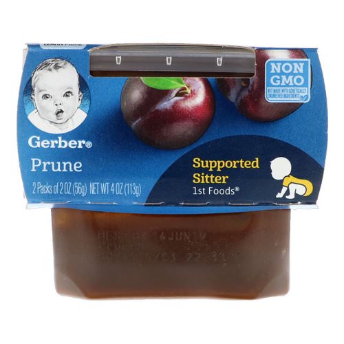 Gerber, 1st Foods, Prune, 2 Pack, 2 oz (56 g) Each فوائد