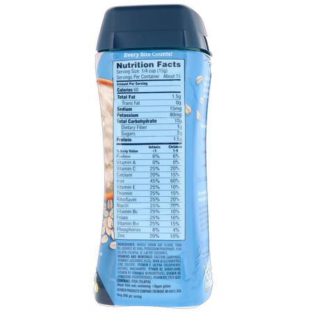 Gerber, DHA & Probiotic, Single Grain Oatmeal Cereal, Supported Sitter, 1st Foods, 8 oz (227 g):حب,ب الأطفال الساخنة,تغذية الأطفال