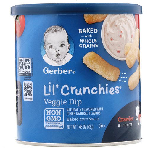 Gerber, Lil' Crunchies, Crawler, 8+ Months, Veggie Dip, 1.48 oz (42 g) فوائد