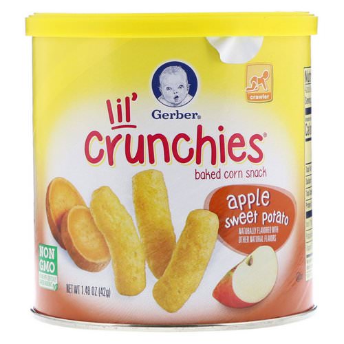 Gerber, Lil' Crunchies, Crawler, Apple, Sweet Potato, 1.48 oz (42 g) فوائد