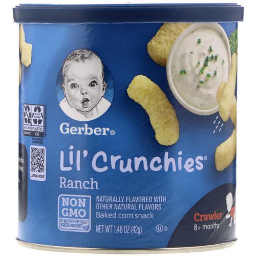 Gerber, Lil' Crunchies, Ranch, Crawler, 1.48 oz (42 g) فوائد