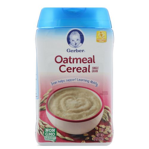 Gerber, Oatmeal Cereal, Single Grain, 8 oz (227 g) فوائد