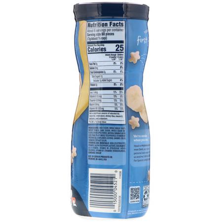 Gerber, Puffs Cereal Snack, Crawler, 8+ Months, Banana, 1.48 oz (42 g):طعام الأصابع ,الحانات