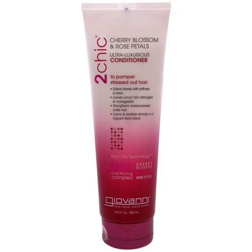 Giovanni, 2chic, Ultra-Luxurious Conditioner, to Pamper Stressed Out Hair, Cherry Blossom & Rose Petals, 8.5 fl oz (250 ml) فوائد
