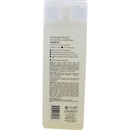 Giovanni, 50:50 Balanced Hydrating-Clarifying Shampoo, 8.5 fl oz (250 ml):شامب, العناية بالشعر