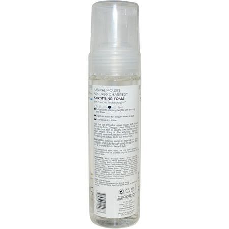 Giovanni, Natural Mousse Air-Turbo Charged, Hair Styling Foam, 7 fl oz (207 ml):Styling Mousse, تصفيف الشعر