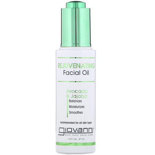 Giovanni, Rejuvenating Facial Oil, Avocado & Jojoba, 1.6 fl oz (47 ml) فوائد