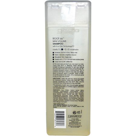 Giovanni, Root 66, Max Volume Shampoo, 8.5 fl oz (250 ml):شامب, العناية بالشعر