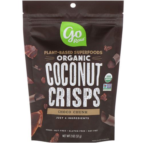 Go Raw, Organic, Coconut Crisps, Choco Chunk, 2 oz (57 g) فوائد