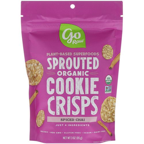 Go Raw, Organic, Sprouted Cookie Crisps, Spiced Chai, 3 oz (85 g) فوائد