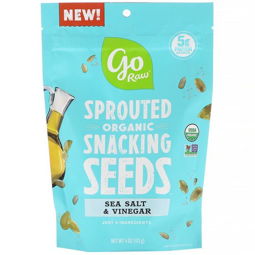 Go Raw, Organic, Sprouted Snacking Seeds, Sea Salt & Vinegar, 4 oz (113 g) فوائد