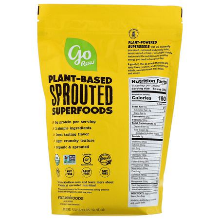 Go Raw, Organic Sprouted Sunflower Seeds with Sea Salt, 14 oz (397 g):بذ,ر عباد الشمس