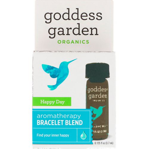 Goddess Garden, Organics, Happy Day, Aromatherapy Bracelet Blend, 0.125 fl oz (3.7 ml) فوائد