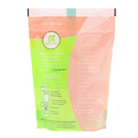 Grab Green, 3-in-1 Laundry Detergent Pods, Gardenia, 24 Loads, 13.5 oz (384 g):المنظفات, الغسيل