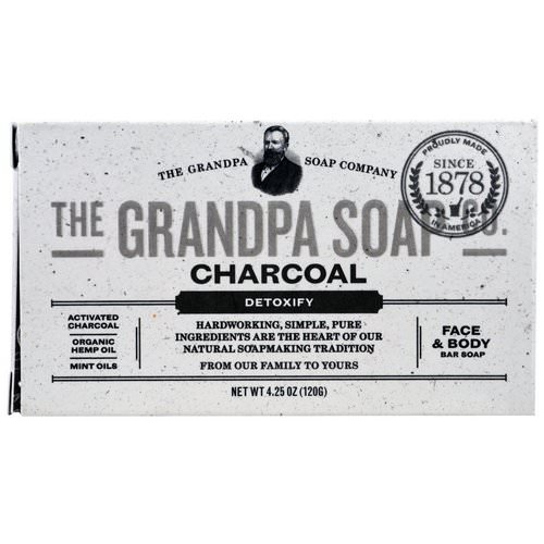 Grandpa's, Face & Body Bar Soap, Detoxify, Charcoal, 4.25 oz (120 g) فوائد