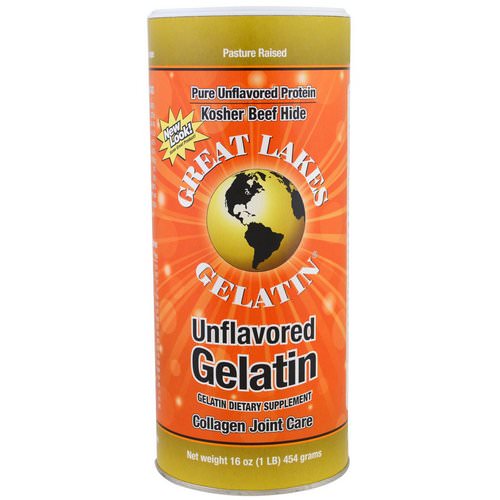 Great Lakes Gelatin Co, Beef Hide Gelatin, Collagen Joint Care, Unflavored, 16 oz (454 g) فوائد