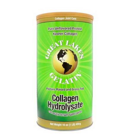 Great Lakes Gelatin Co, Collagen Hydrolysate, Unflavored, 16 oz (454 g)