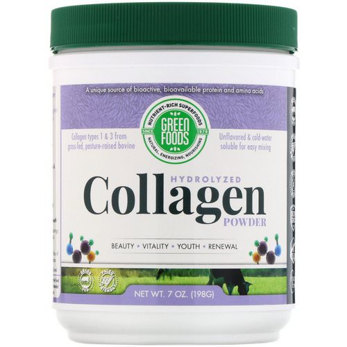 Green Foods, Hydrolyzed Collagen Powder, 7 oz (198 g) فوائد