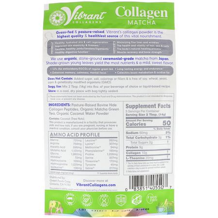 Green Foods, Vibrant Collagens, Energizing Collagen Matcha, Original, 2.47 oz (70 g):شاي ماتشا, مكملات الك,لاجين