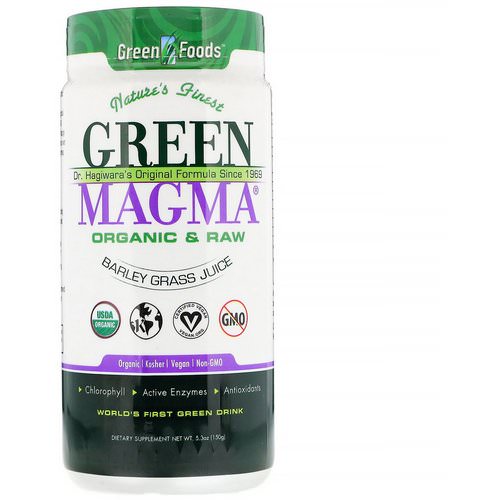 Green Foods, Green Magma, Barley Grass Juice, 5.3 oz (150 g) فوائد