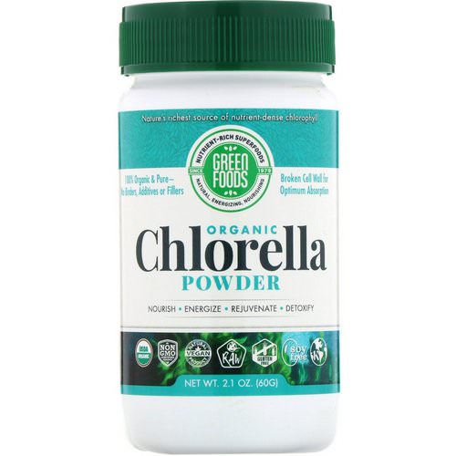 Green Foods, Organic Chlorella Powder, 2.1 oz (60 g) فوائد