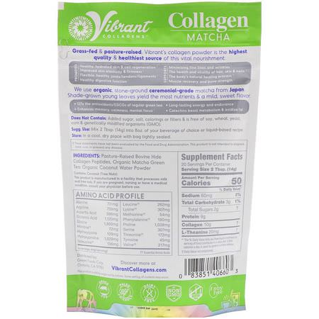 Green Foods, Vibrant Collagens, Energizing Collagen Matcha, Original, 9.88 oz (280 g):شاي ماتشا, مكملات الك,لاجين