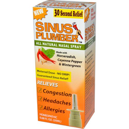 Greensations, Sinus Plumber, All Natural Nasal Spray, 0.68 fl oz (20 ml) فوائد
