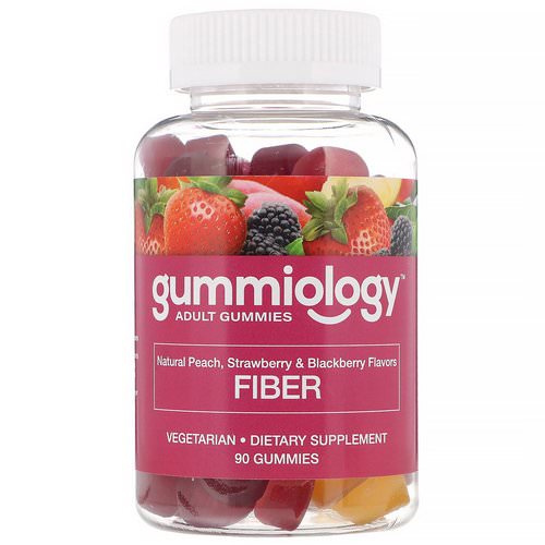 Gummiology, Adult Fiber Gummies, Natural Peach, Strawberry, & Blackberry Flavors, 100 Vegetarian Gummies فوائد