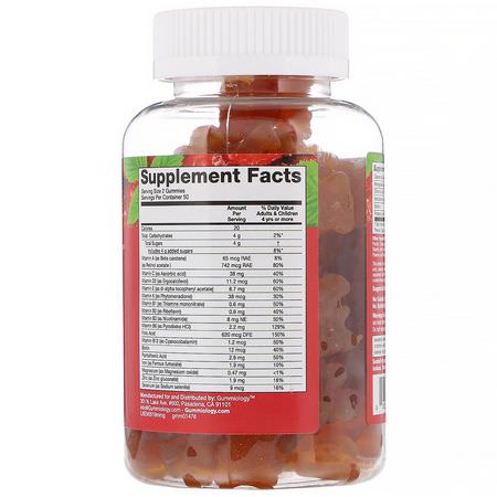 Gummiology, Adult Mega Multivitamins Gummies, Natural Raspberry Flavor, 100 Vegetarian Gummies:الفيتامينات المتعددة, المكملات الغذائية