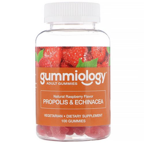 Gummiology, Adult Propolis & Echinacea Gummies, Natural Raspberry Flavor, 100 Vegetarian Gummies فوائد