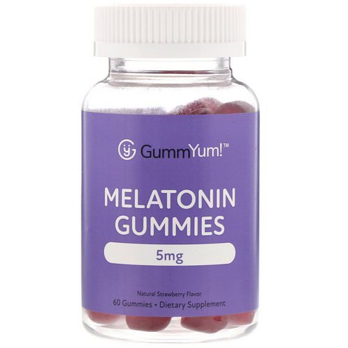 GummYum! Melatonin Gummies, Natural Strawberry Flavor, 2.5 mg, 60 Gummies فوائد